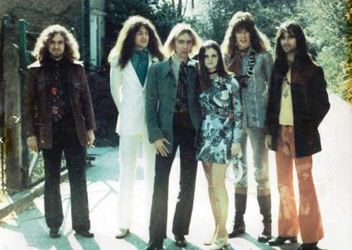 Mick's wedding, <br />with Ian Gillan (second from left)<br />and John Gustafson (first from right)